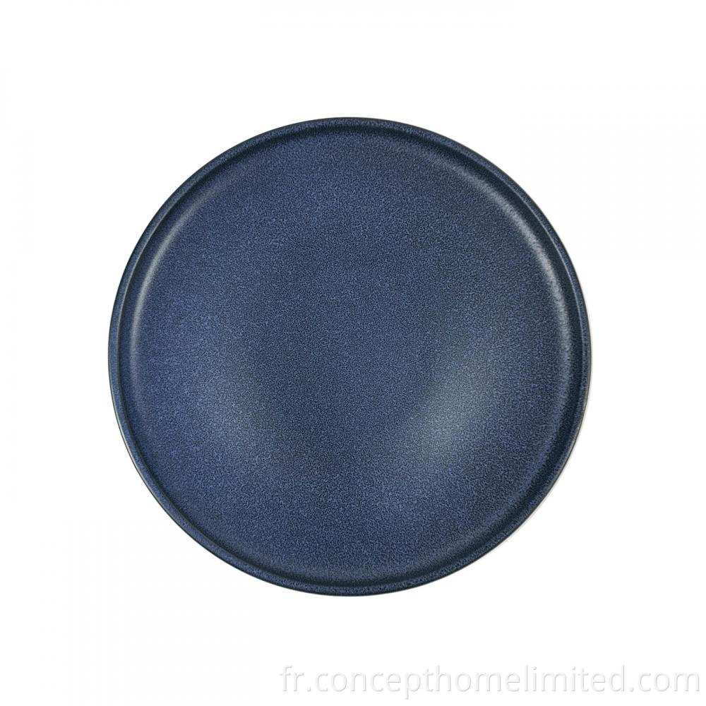 Reactive Glazed Stoneware Dinner Set In Dark Blue Matt Finished Ch22067 G07 6
